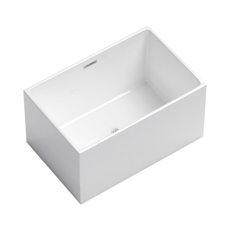 Modern Acrylic Alcove Bathtub 23.6" H Rectangular Bath Tub for Home