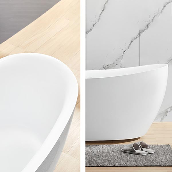 Modern Acrylic Bathtub Home and Hotel Freestanding Bath Tub in White