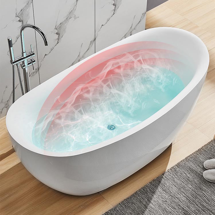 Modern Acrylic Bathtub Home and Hotel Freestanding Bath Tub in White