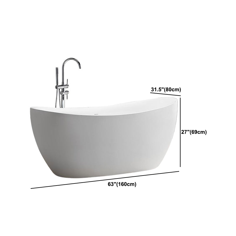 Modern Acrylic Bathtub Home and Hotel Freestanding Bath Tub in White