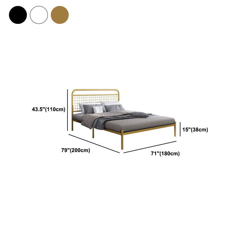 84.65 inch Wide Industrial Standard Bed Metal Bed with Headboard