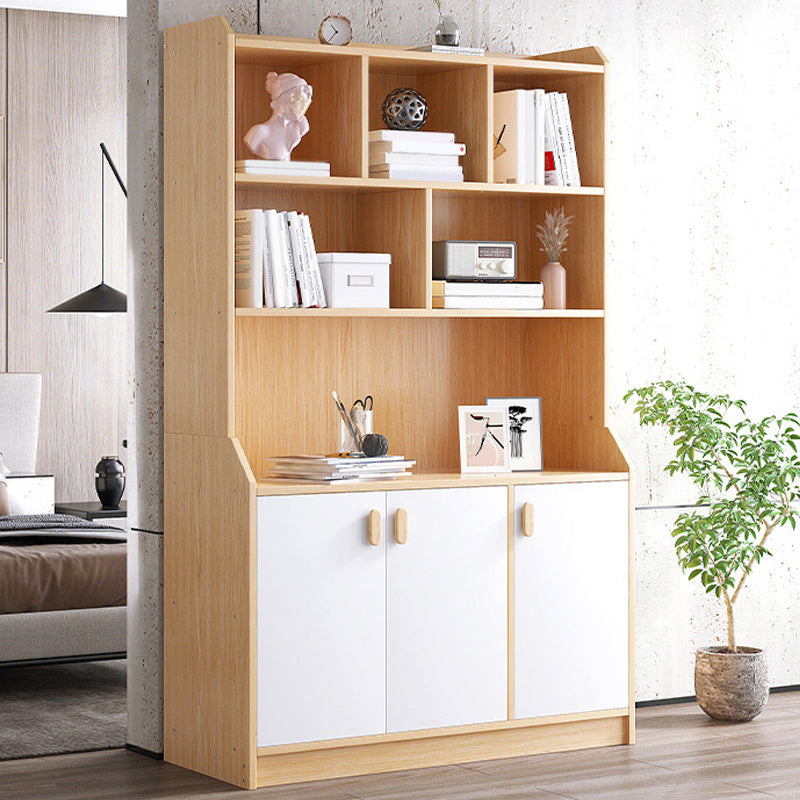 Modern Accent Cabinet with Wooden Shelves and Doors Water Resistant Cabinet