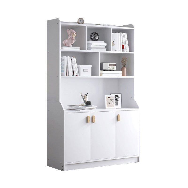 Modern Accent Cabinet with Wooden Shelves and Doors Water Resistant Cabinet