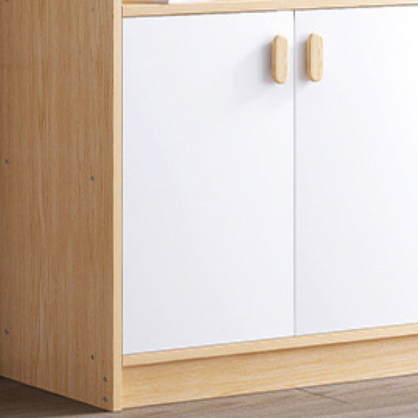 Modern Accent Cabinet with Wooden Shelves and Doors Water Resistant Cabinet