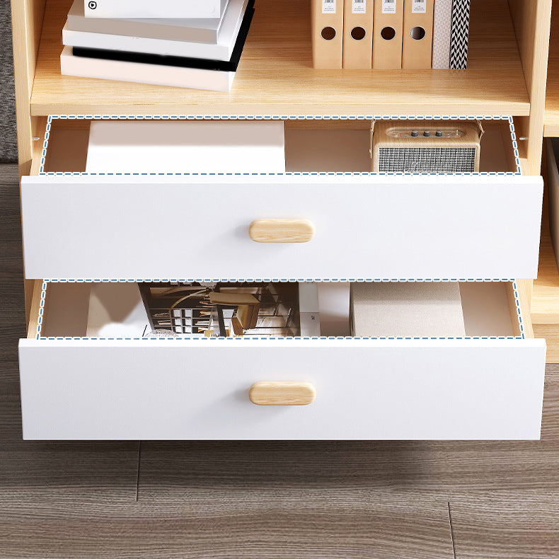 Modern Accent Cabinet with Wooden Shelves and Doors Water Resistant Cabinet