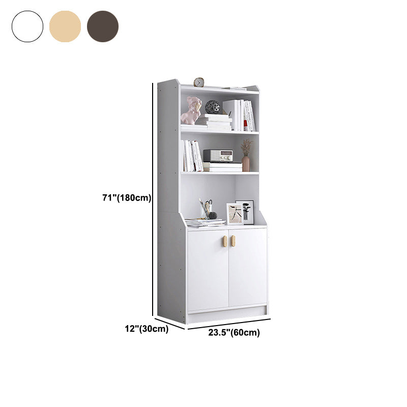 Modern Accent Cabinet with Wooden Shelves and Doors Water Resistant Cabinet