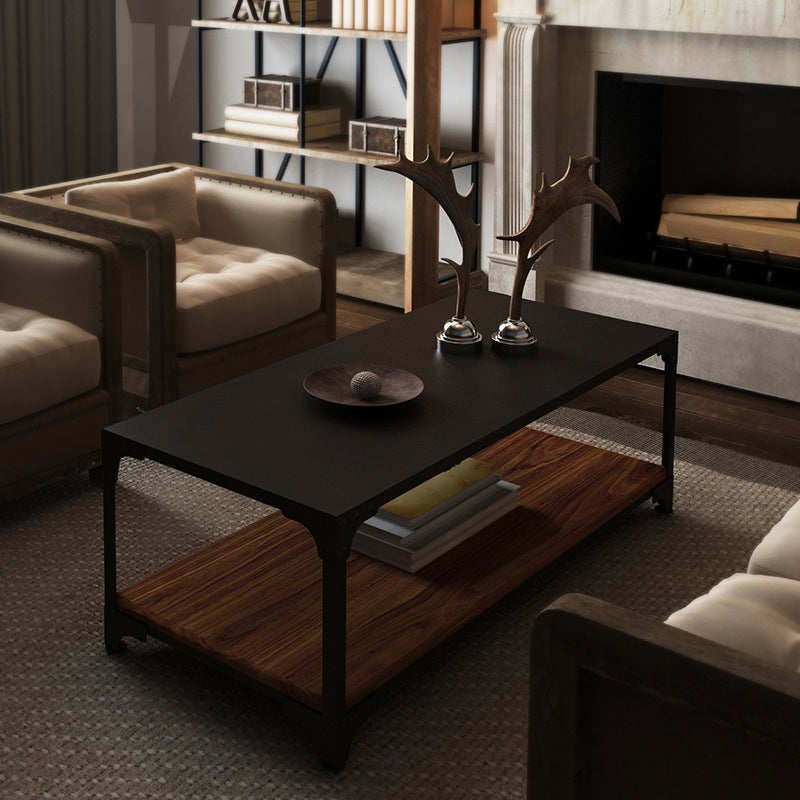 Contemporary Coffee Cocktail Table Solid Wood 4 Legs Coffee Table