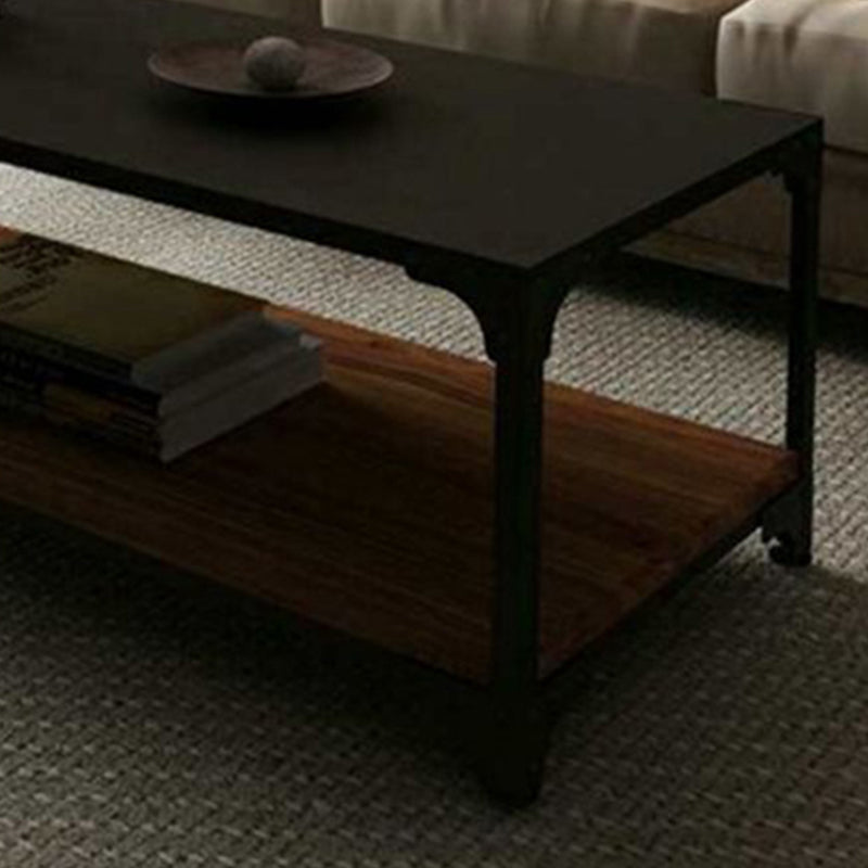 Contemporary Coffee Cocktail Table Solid Wood 4 Legs Coffee Table