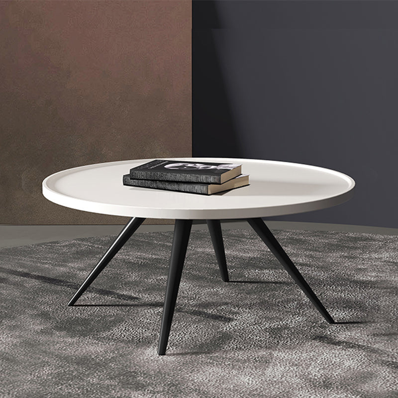Pine Wood 4 Legs Coffee Table Modernism Round Tray Table Cocktail Table