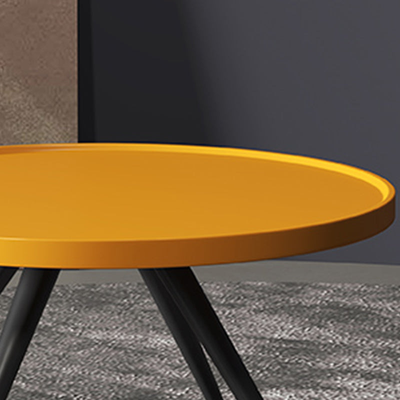 Pine Wood 4 Legs Coffee Table Modernism Round Tray Table Cocktail Table