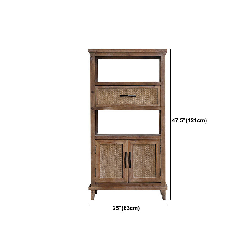 Industrial Wooden Cabinet with Doors and Drawers Distressed Wood Cabinet