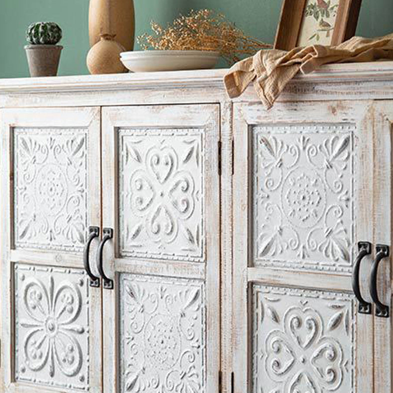 Industrial Accent Cabinet with Legs and Wooden Shelf Distressed Wood Cabinet