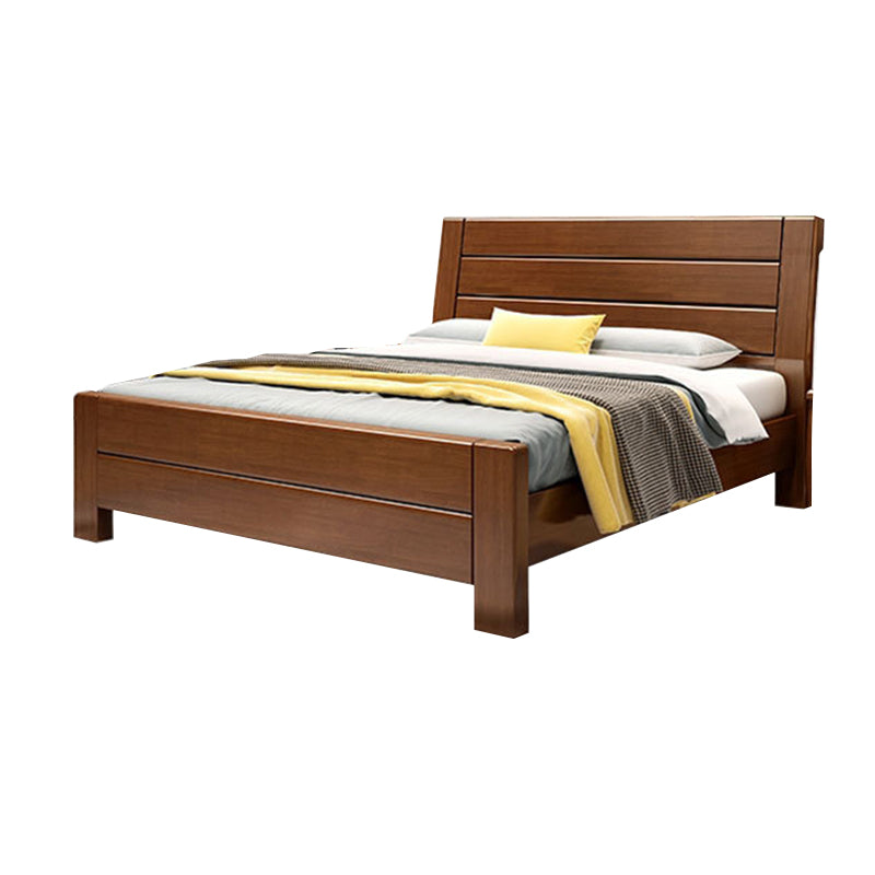 Traditional Metal Panel Rectangular with Headboard Standard Bed