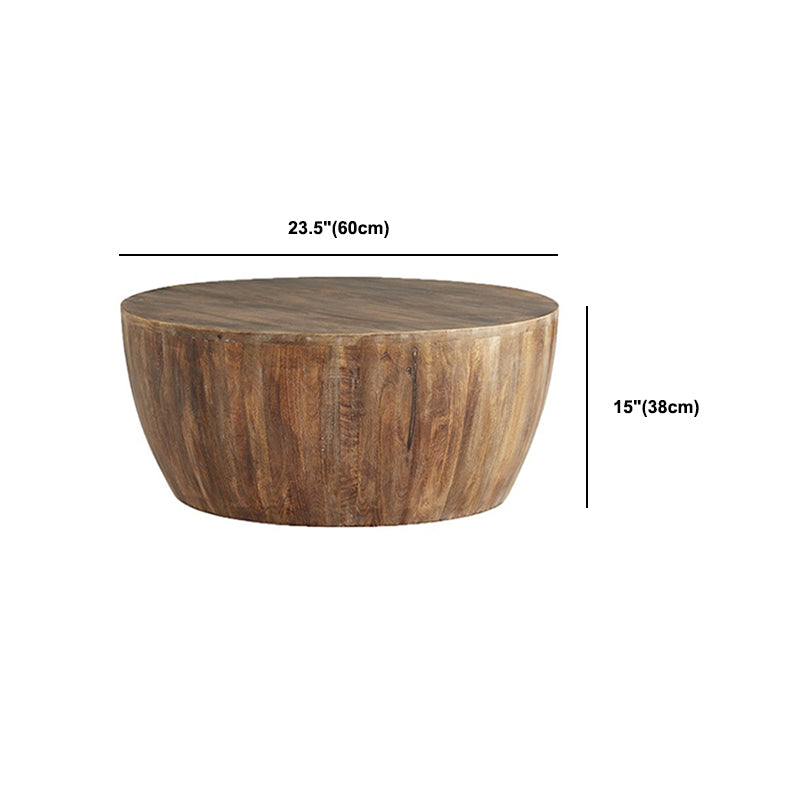 Solid Wood Distressed Coffee Table Scandinavian 14.96" H 1 Single Cocktail Table