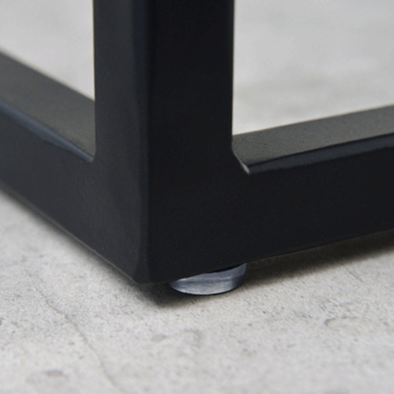 Iron Square Coffee Table with Fram Base in Black Mid-Century Modern
