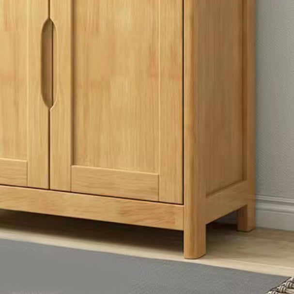 Mid-Century Cabinet with 2 Doors and 2 Drawers in Rubberwood