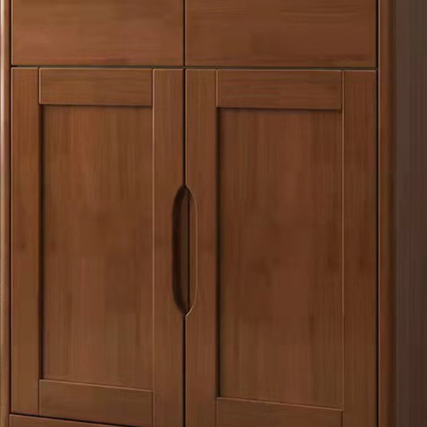Mid-Century Cabinet with 2 Doors and 2 Drawers in Rubberwood