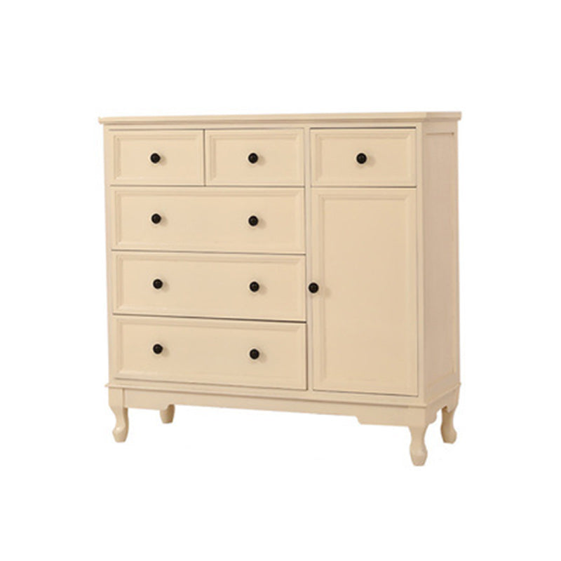 Modern Accent Cabinet with Drawers and Wooden Cabriole Legs Cabinet