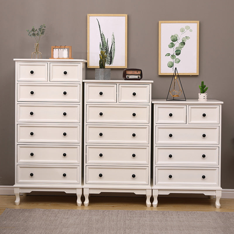 Modern Accent Cabinet with Drawers and Wooden Cabriole Legs Cabinet