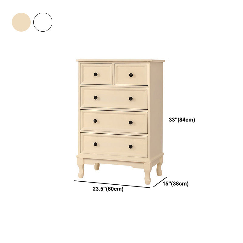 Modern Accent Cabinet with Drawers and Wooden Cabriole Legs Cabinet