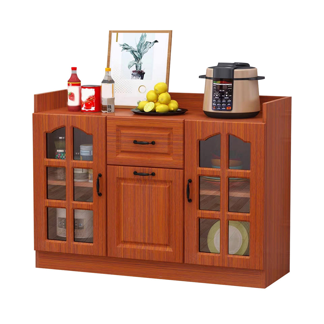 Mid-Century Modern Storage Cabinet Square Accent Cabinet with Drawer