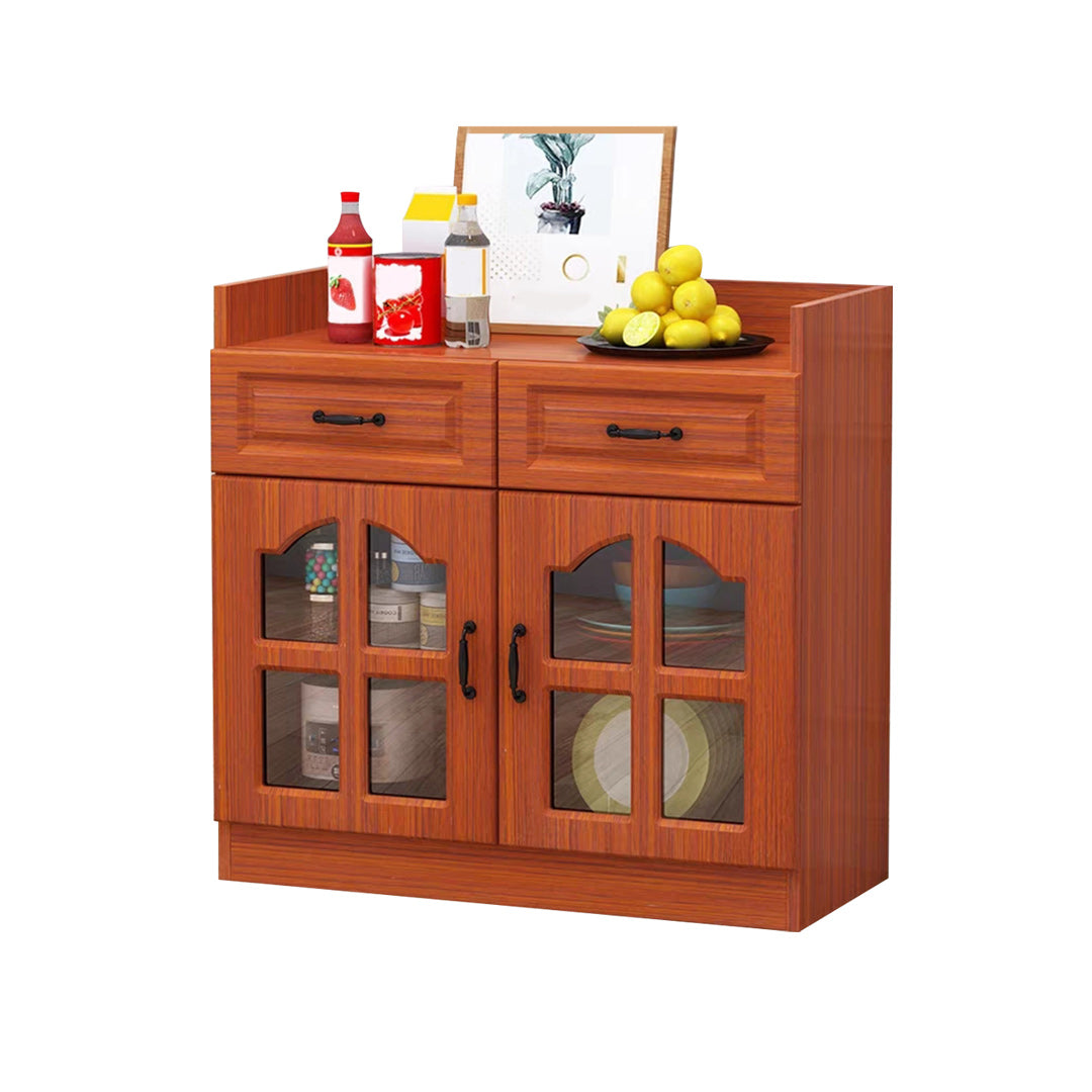 Mid-Century Modern Storage Cabinet Square Accent Cabinet with Drawer