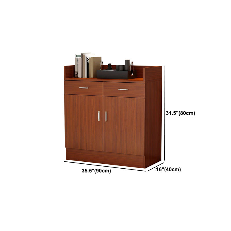 Mid-Century Modern Storage Cabinet Square Accent Cabinet with Drawer
