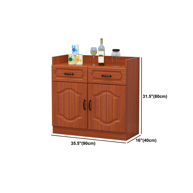 Mid-Century Modern Storage Cabinet Square Accent Cabinet with Drawer