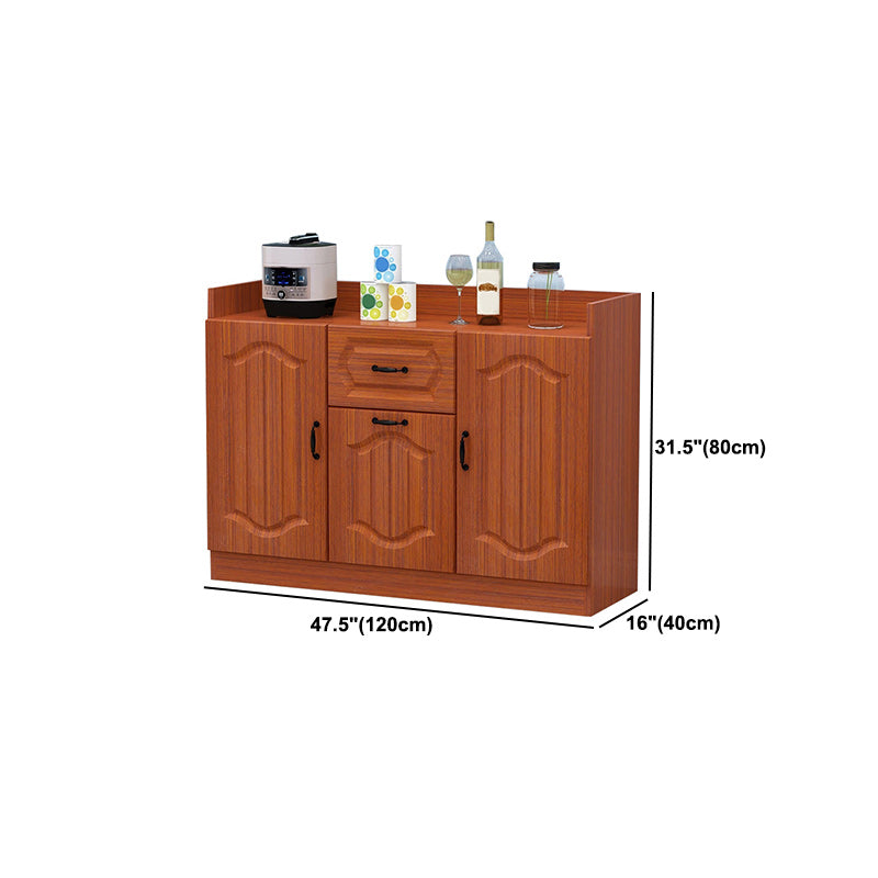 Mid-Century Modern Storage Cabinet Square Accent Cabinet with Drawer