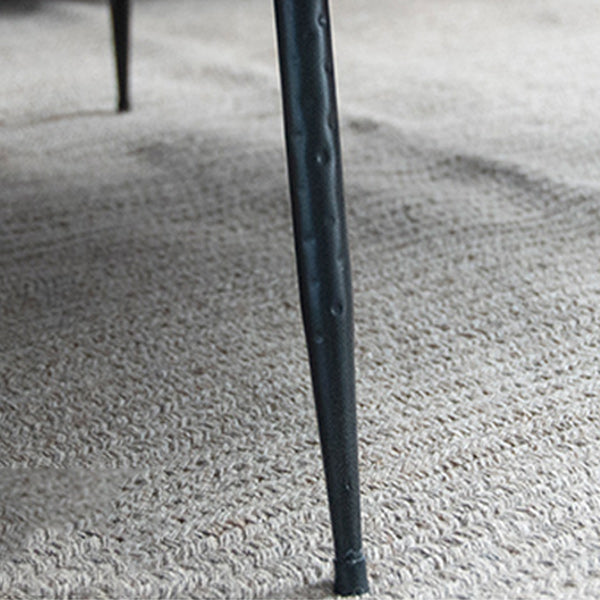 Round Sold Wooden Coffee Table with Black Base and Brone Top