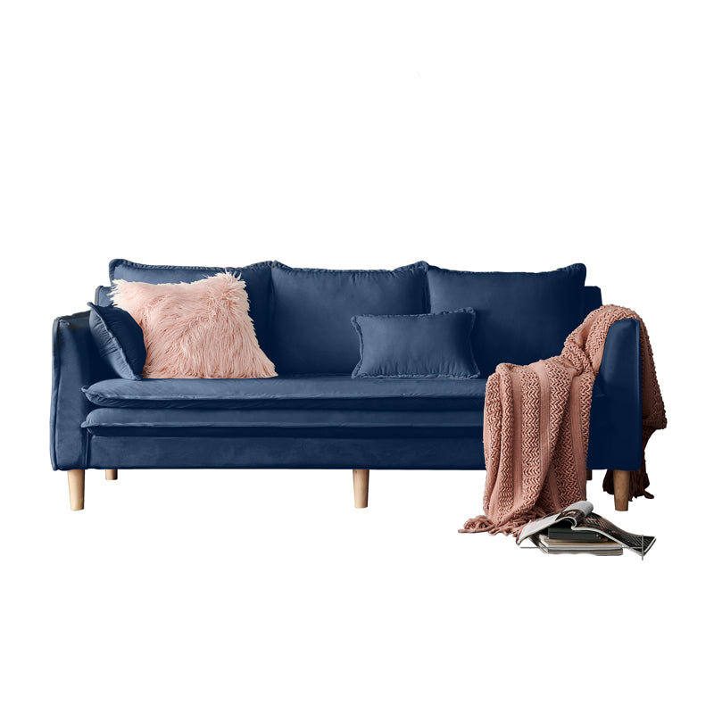 30.3" H 3-seater Square Arm Sofa with Pillows for Living Room