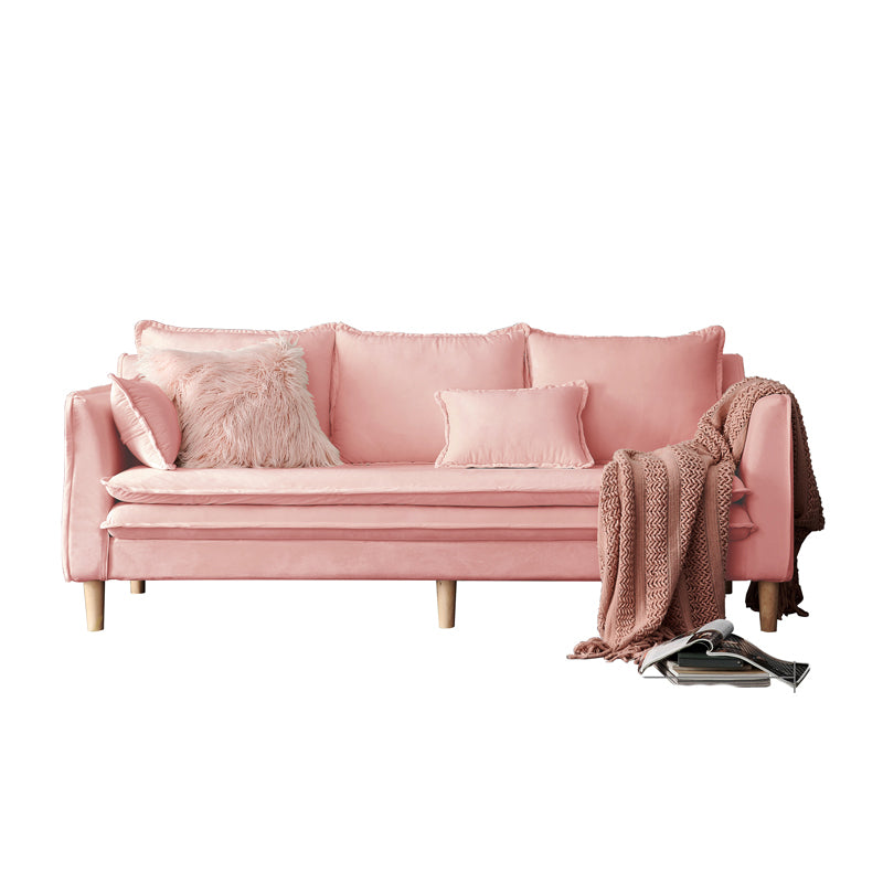 30.3" H 3-seater Square Arm Sofa with Pillows for Living Room