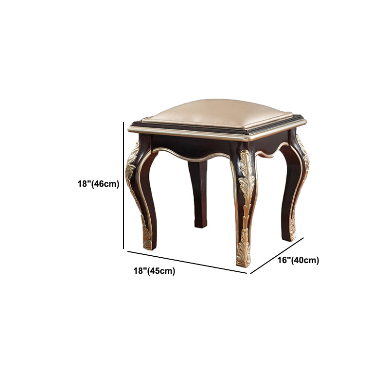 Brown Makeup Counter with Mirror 19.68" Wide Wood Vanity Tables with 5 Drawers