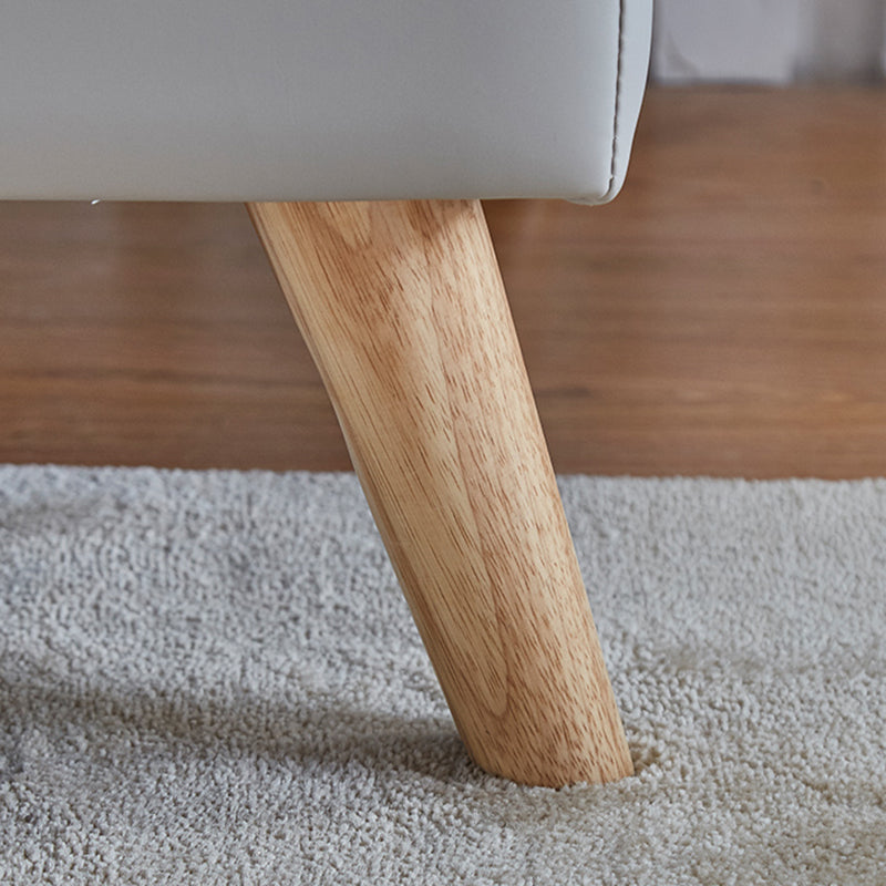 29.53" H Contemporary Faux Leather Slope Arm Sofa for Apartment