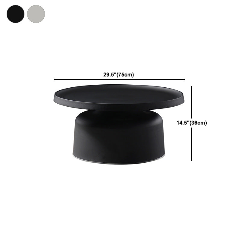 Metallic Pedestal End Table Mid-Century Round Side Side Table