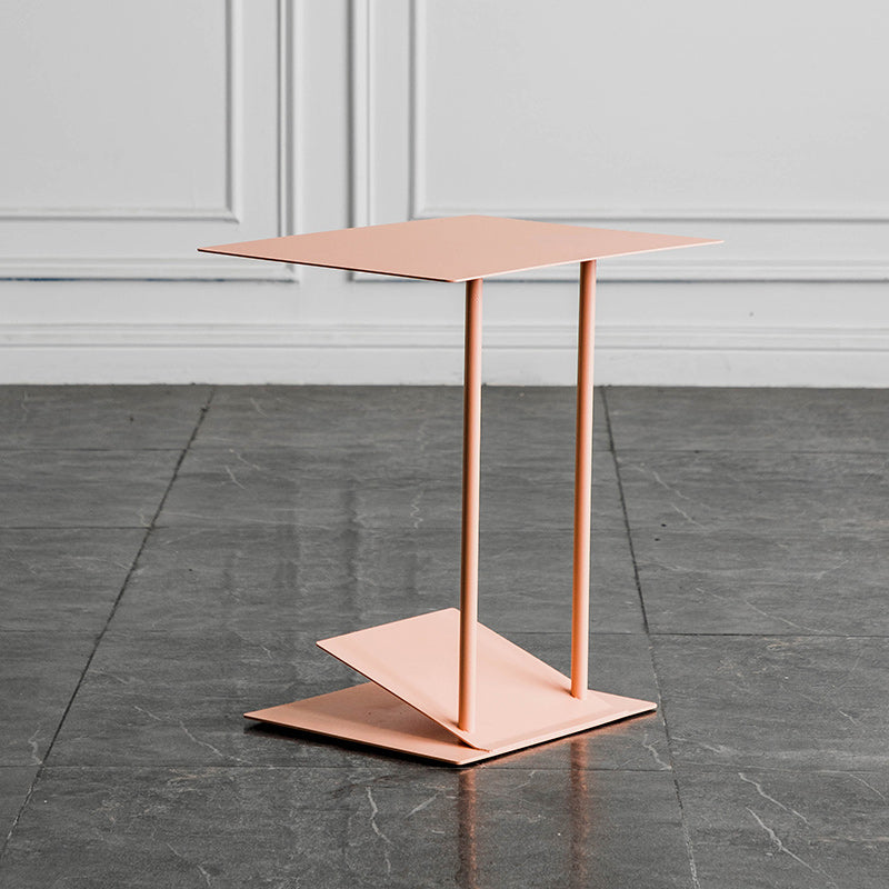 Mid-Century 19" Tall C Side Table Metal Rectangular Side Table