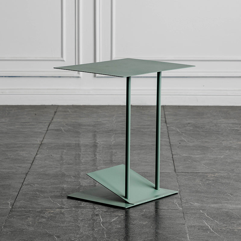Mid-Century 19" Tall C Side Table Metal Rectangular Side Table