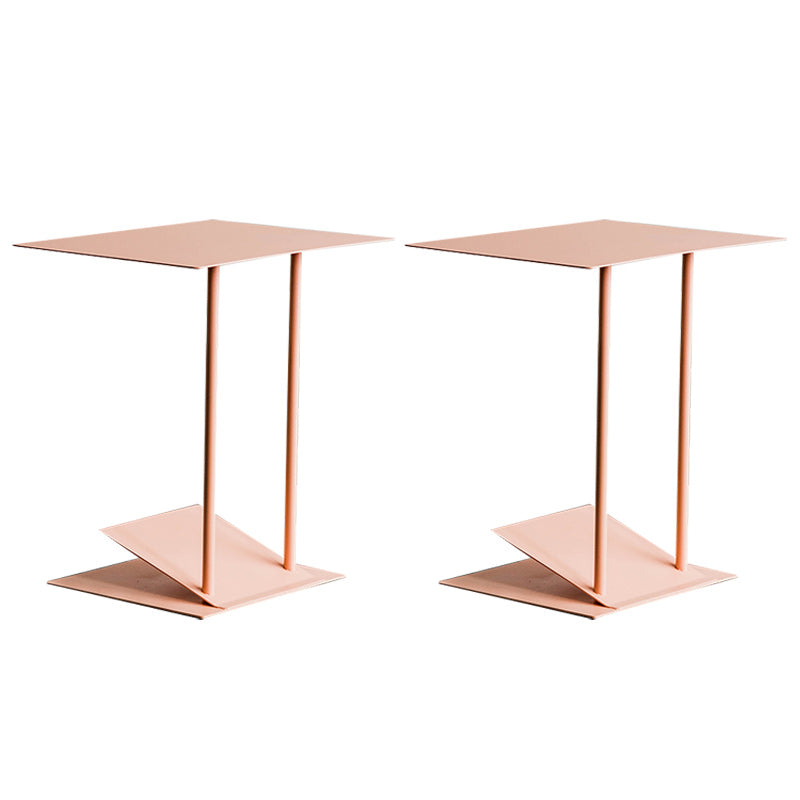 Mid-Century 19" Tall C Side Table Metal Rectangular Side Table