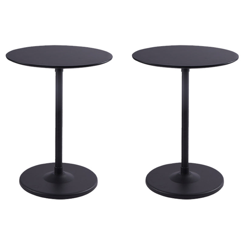 Contemporary Pedestal End Table Round Side End Table for Living Room