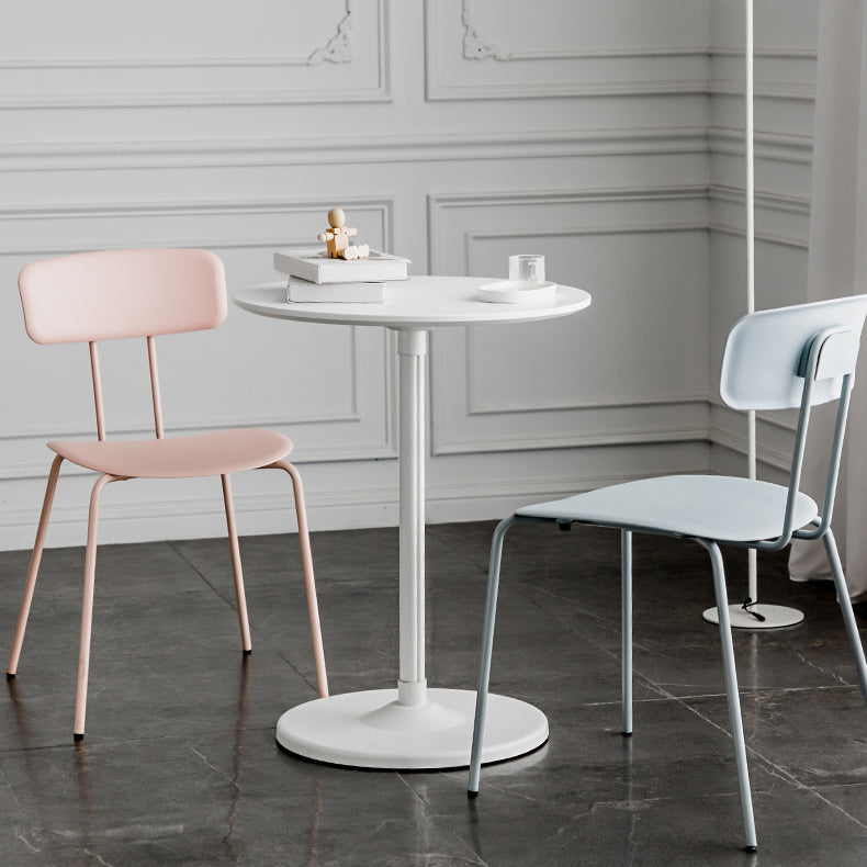 Contemporary Pedestal End Table Round Side End Table for Living Room