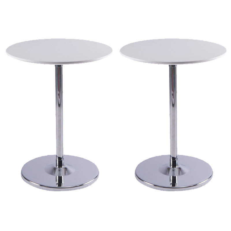 Contemporary Pedestal End Table Round Side End Table for Living Room