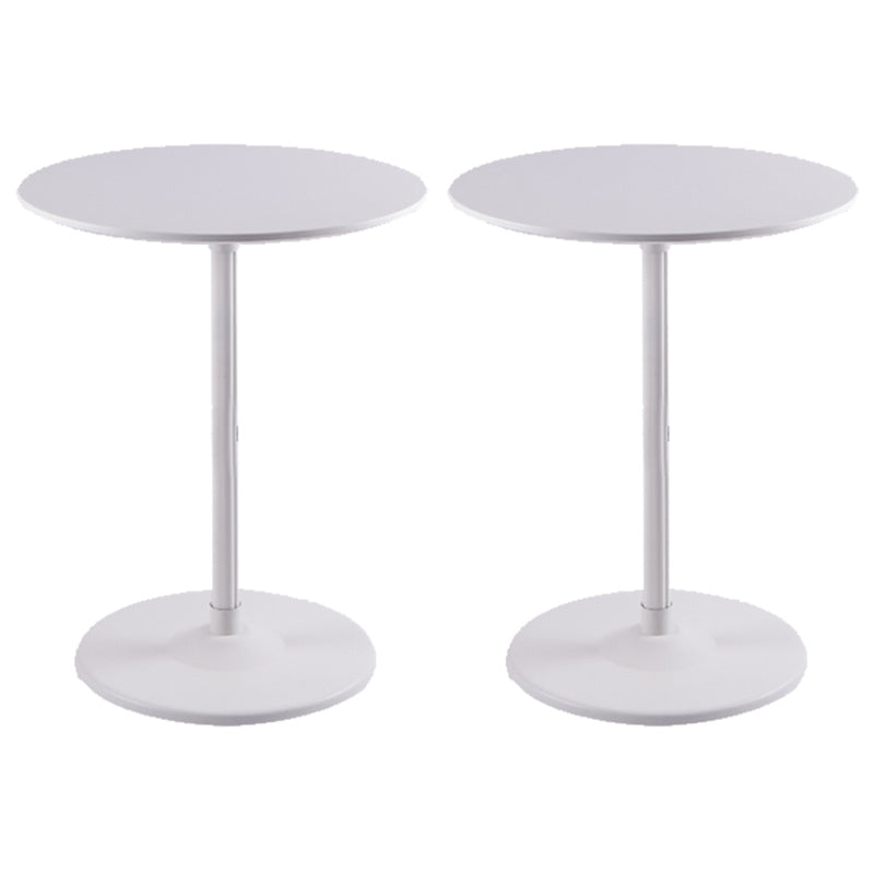 Contemporary Pedestal End Table Round Side End Table for Living Room