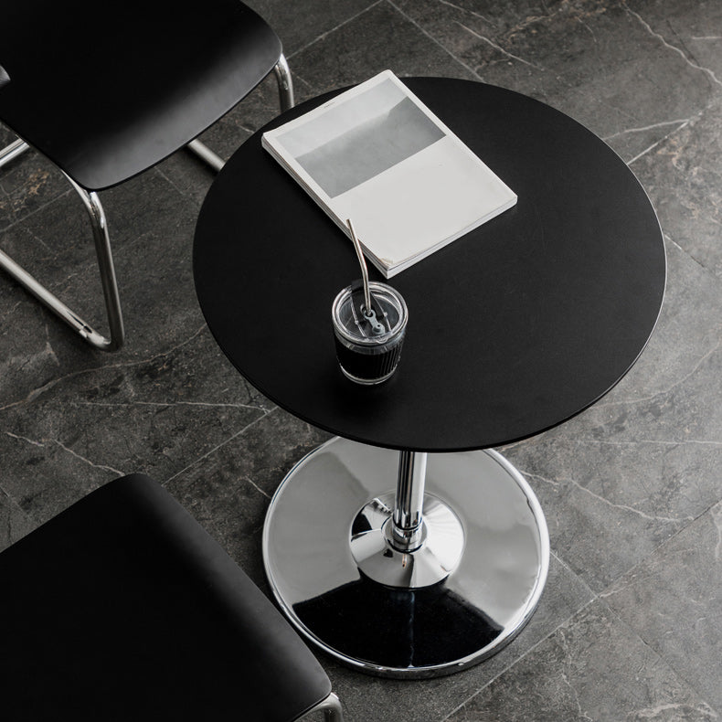 Contemporary Pedestal End Table Round Side End Table for Living Room