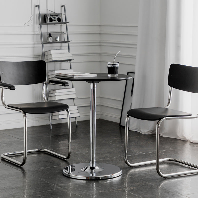 Contemporary Pedestal End Table Round Side End Table for Living Room