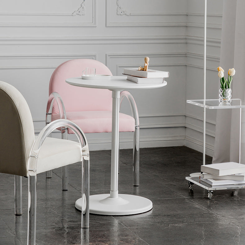 Contemporary Pedestal End Table Round Side End Table for Living Room