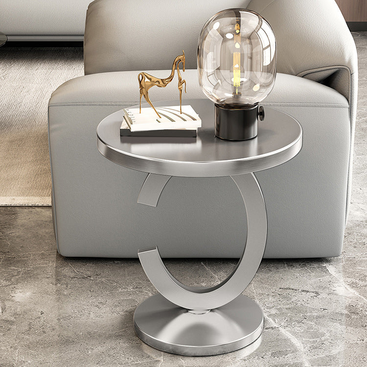 Mid-Century Round Metal Side End Table C Side Table for Living Room