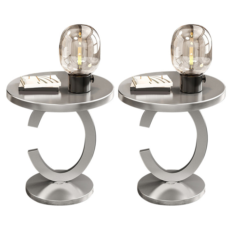 Mid-Century Round Metal Side End Table C Side Table for Living Room