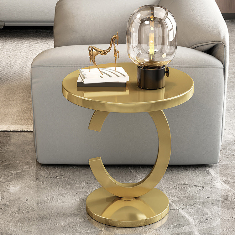 Mid-Century Round Metal Side End Table C Side Table for Living Room