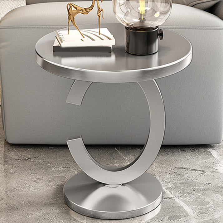 Mid-Century Round Metal Side End Table C Side Table for Living Room