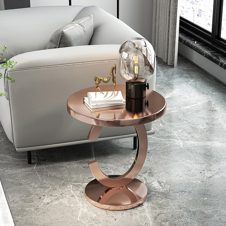 Mid-Century Round Metal Side End Table C Side Table for Living Room